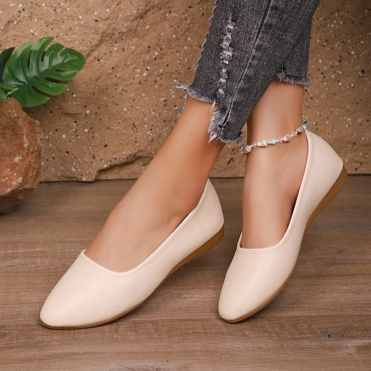 Damen Elegant Spitz Flach Ballerinas