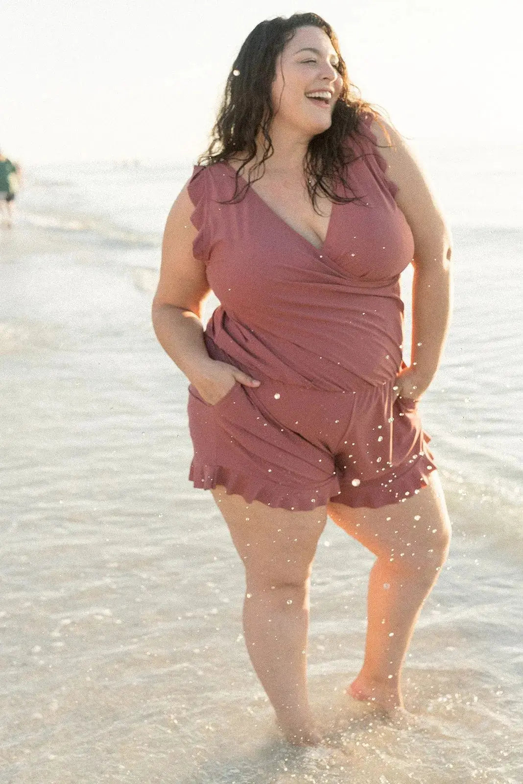 Veronika | Damen Strand Badeanzug Mit Bauchabdeckung