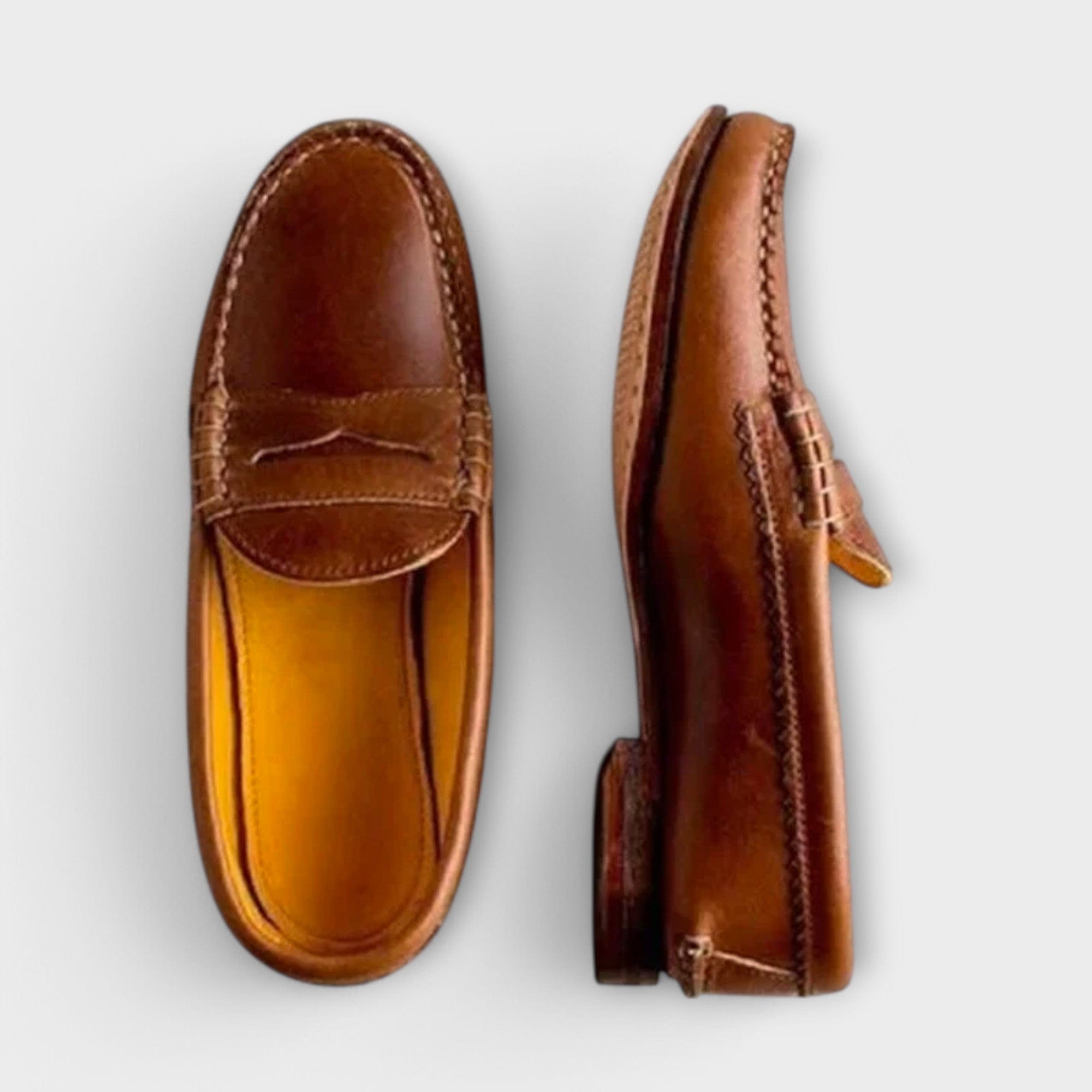 Damen Vintage Mokassin Naht Slip-On Loafer