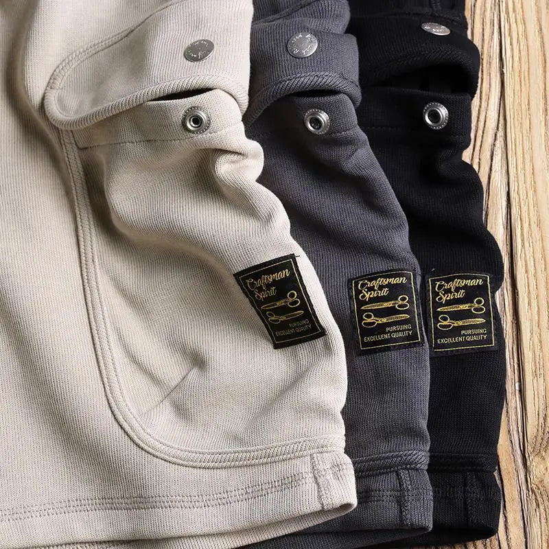 Herren Sommer Kordelzug Cargo Shorts