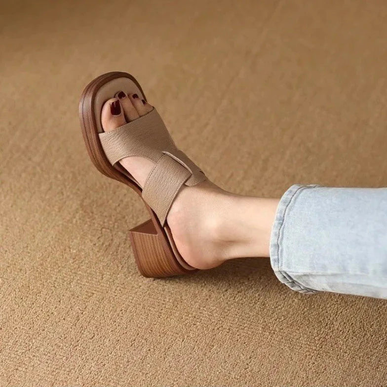 Damen Klassisch Blockabsatz Orthopädische Absatz Sandalen
