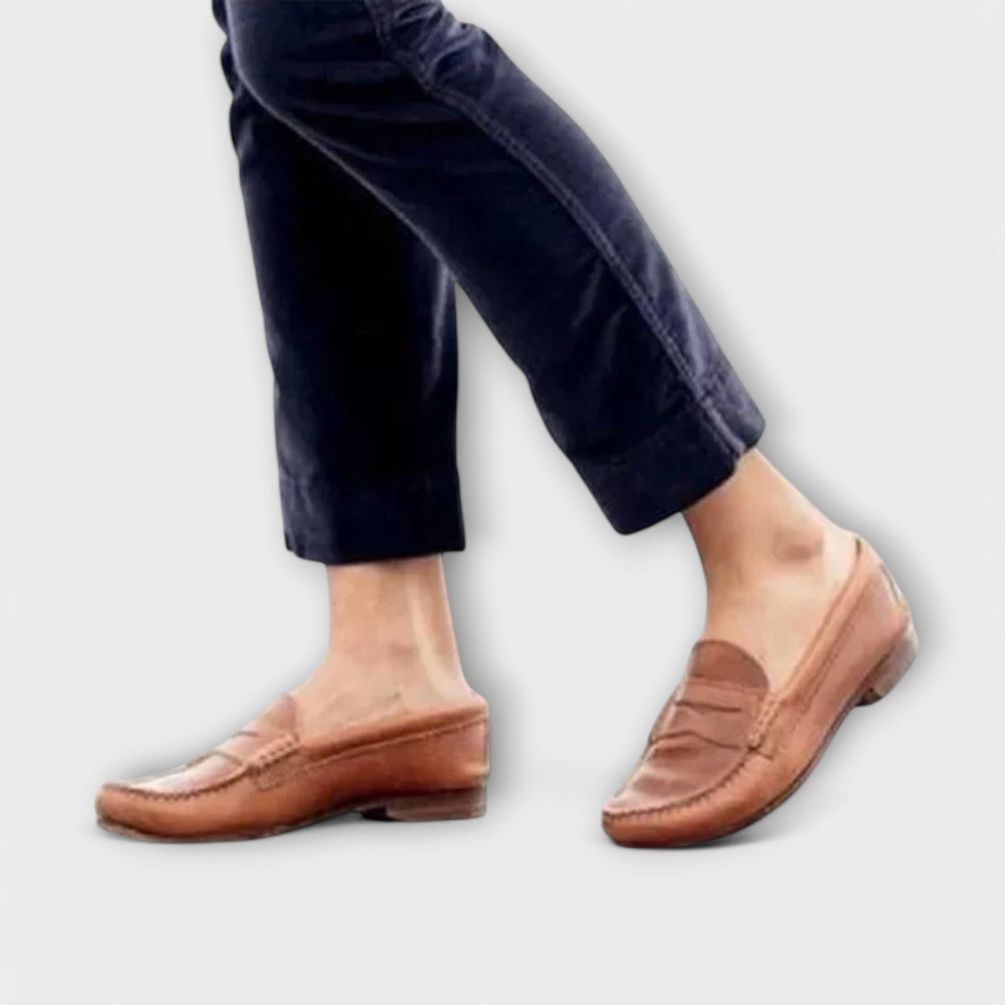 Damen Vintage Mokassin Naht Slip-On Loafer