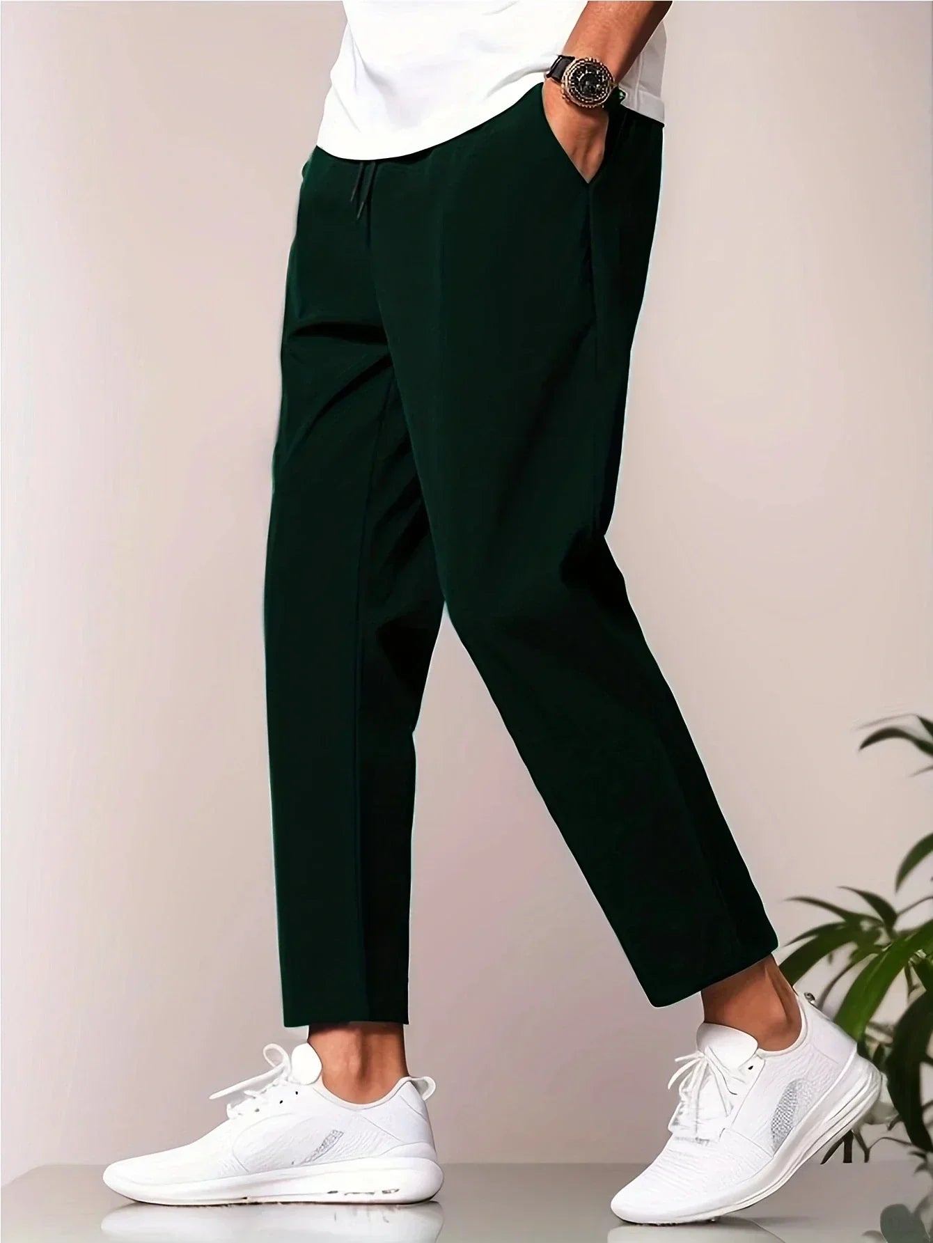 Herren Cropped Sommer Jogger Hose