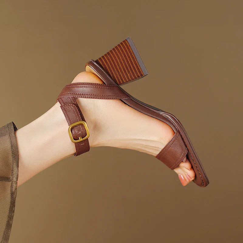 Damen Elegant Orthopädische Absatz Sandalen