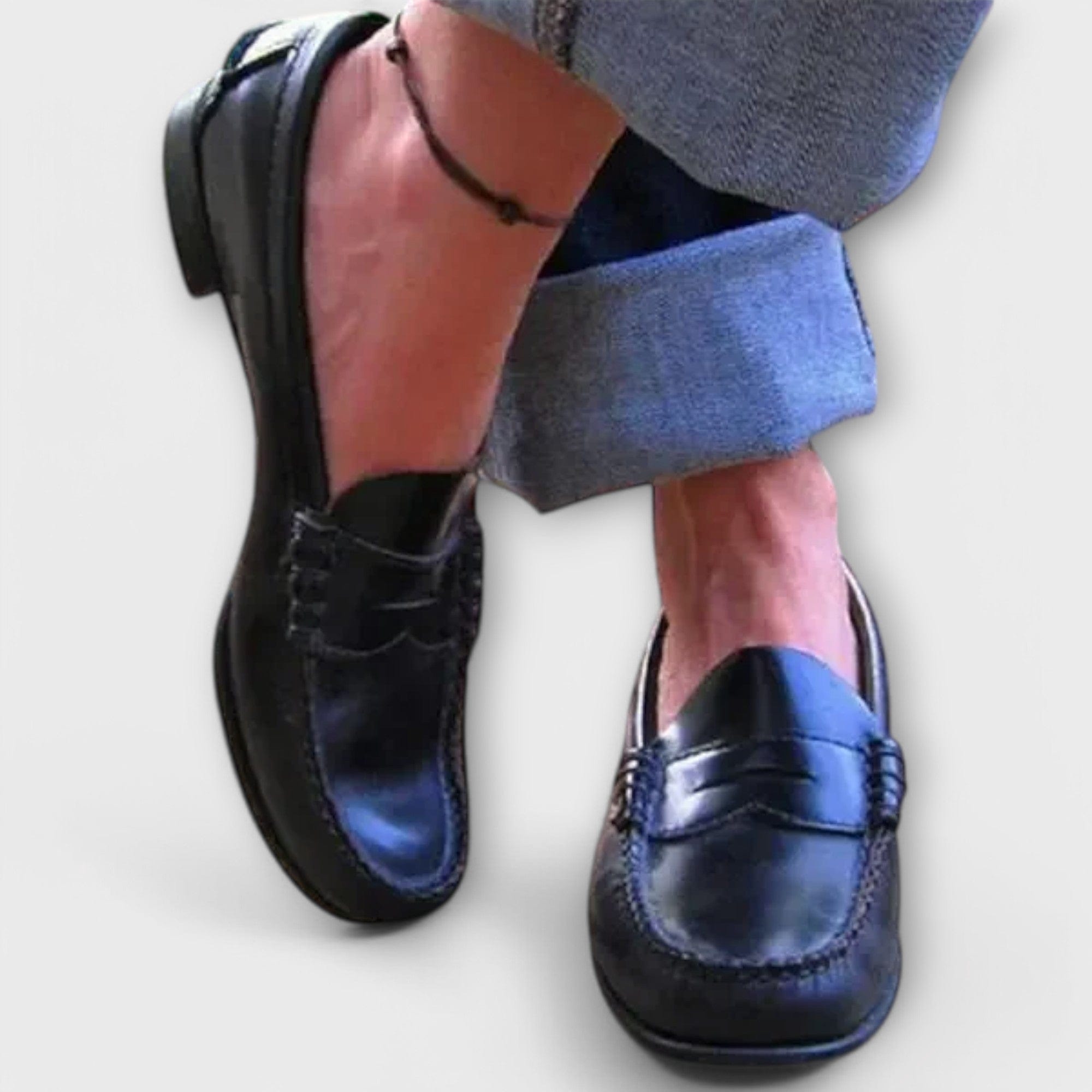 Damen Vintage Mokassin Naht Slip-On Loafer
