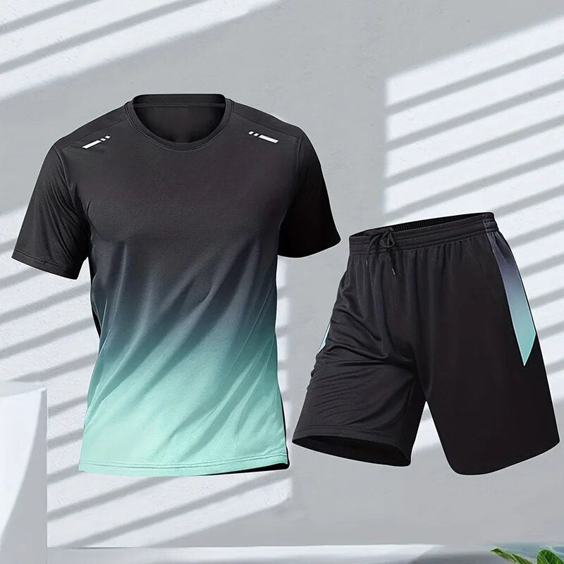 Herren Sport-Set | Schnelltrocknende Shorts und T-Shirt für Workout und Activewear