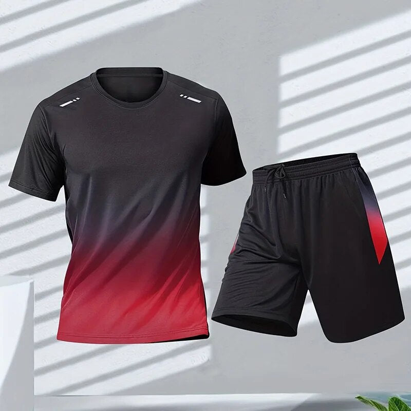 Herren Sport-Set | Schnelltrocknende Shorts und T-Shirt für Workout und Activewear