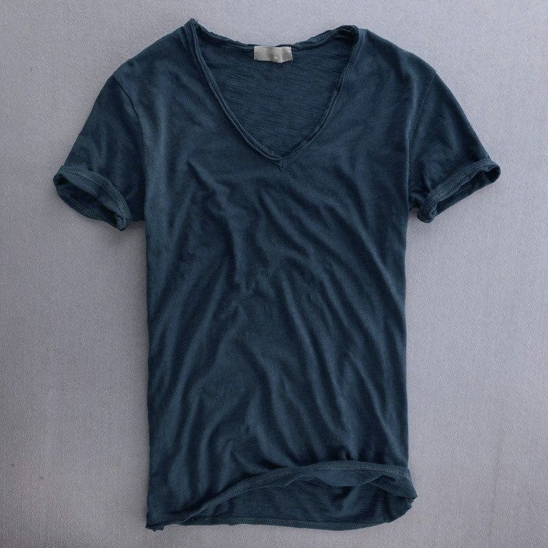 Herren Sommer V-Ausschnitt Freizeit T-shirt