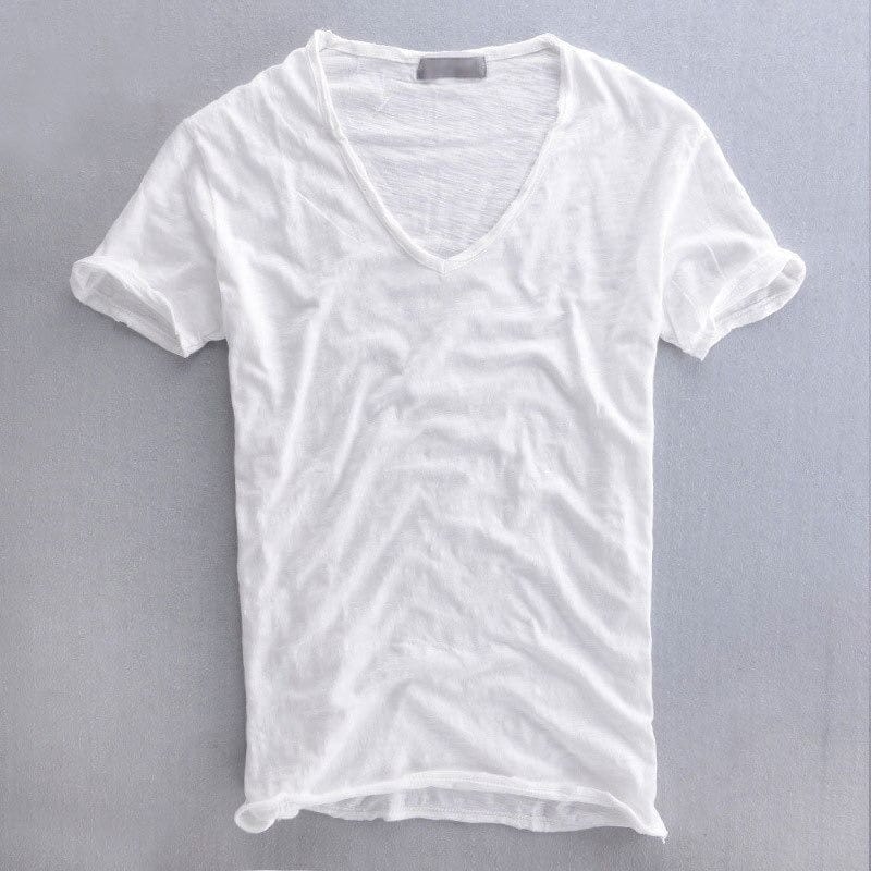 Herren Sommer V-Ausschnitt Freizeit T-shirt