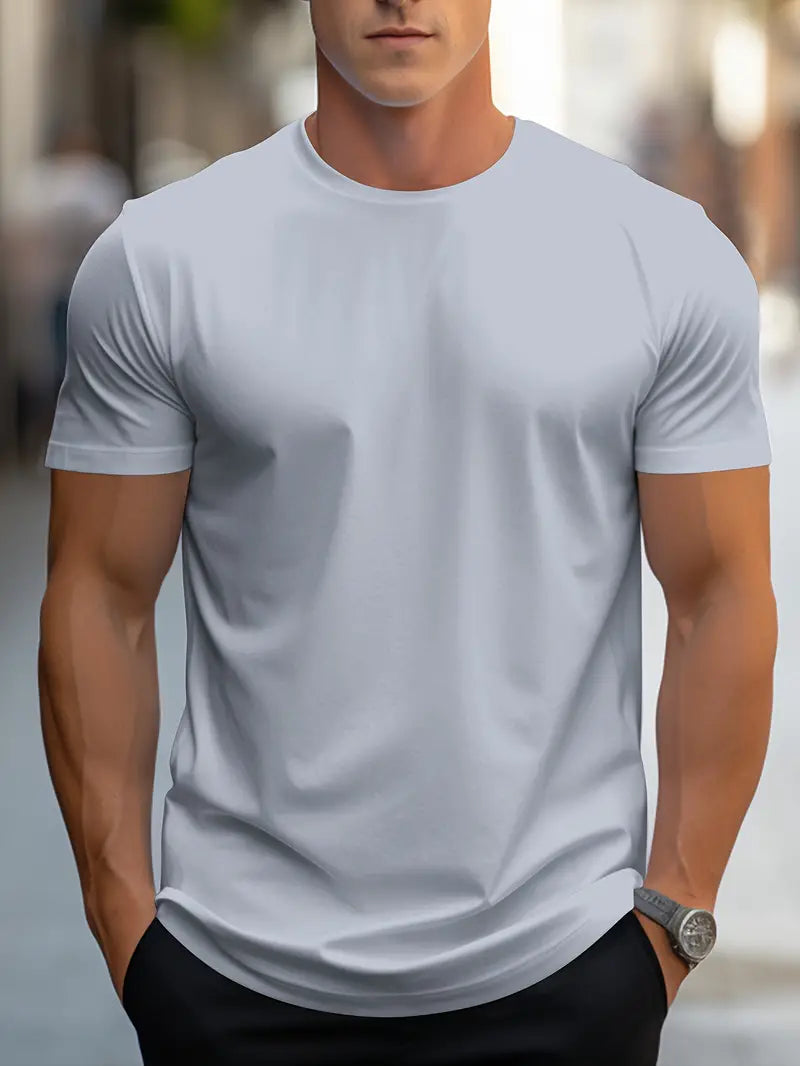 Herren Sommer Kurzarm Slim Fit T-shirt