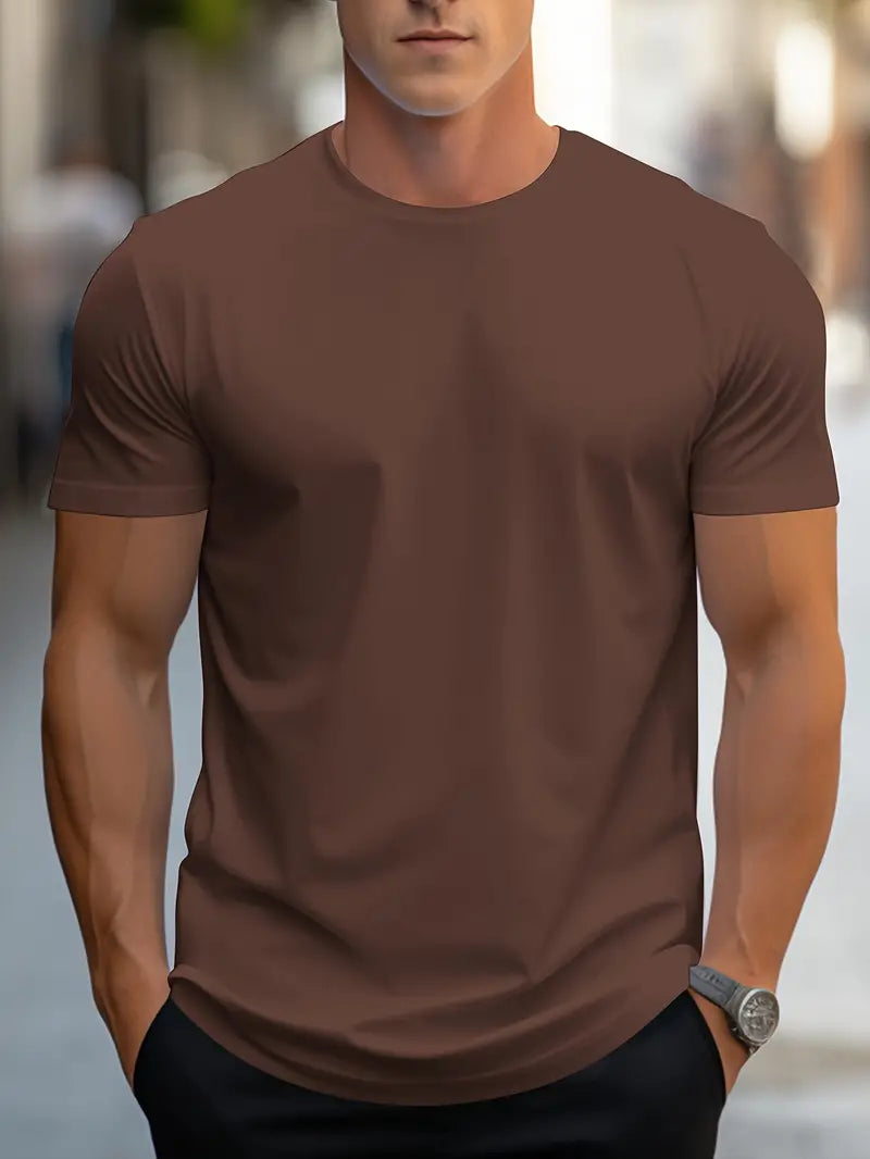 Herren Sommer Kurzarm Slim Fit T-shirt