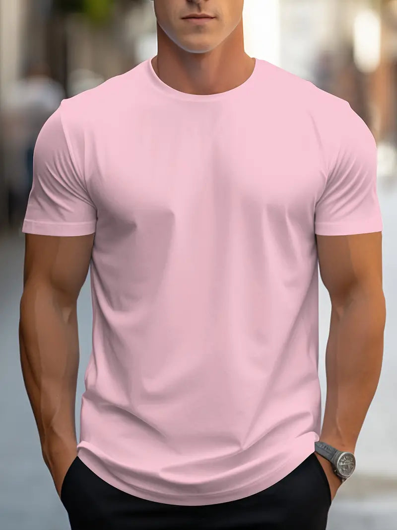 Herren Sommer Kurzarm Slim Fit T-shirt