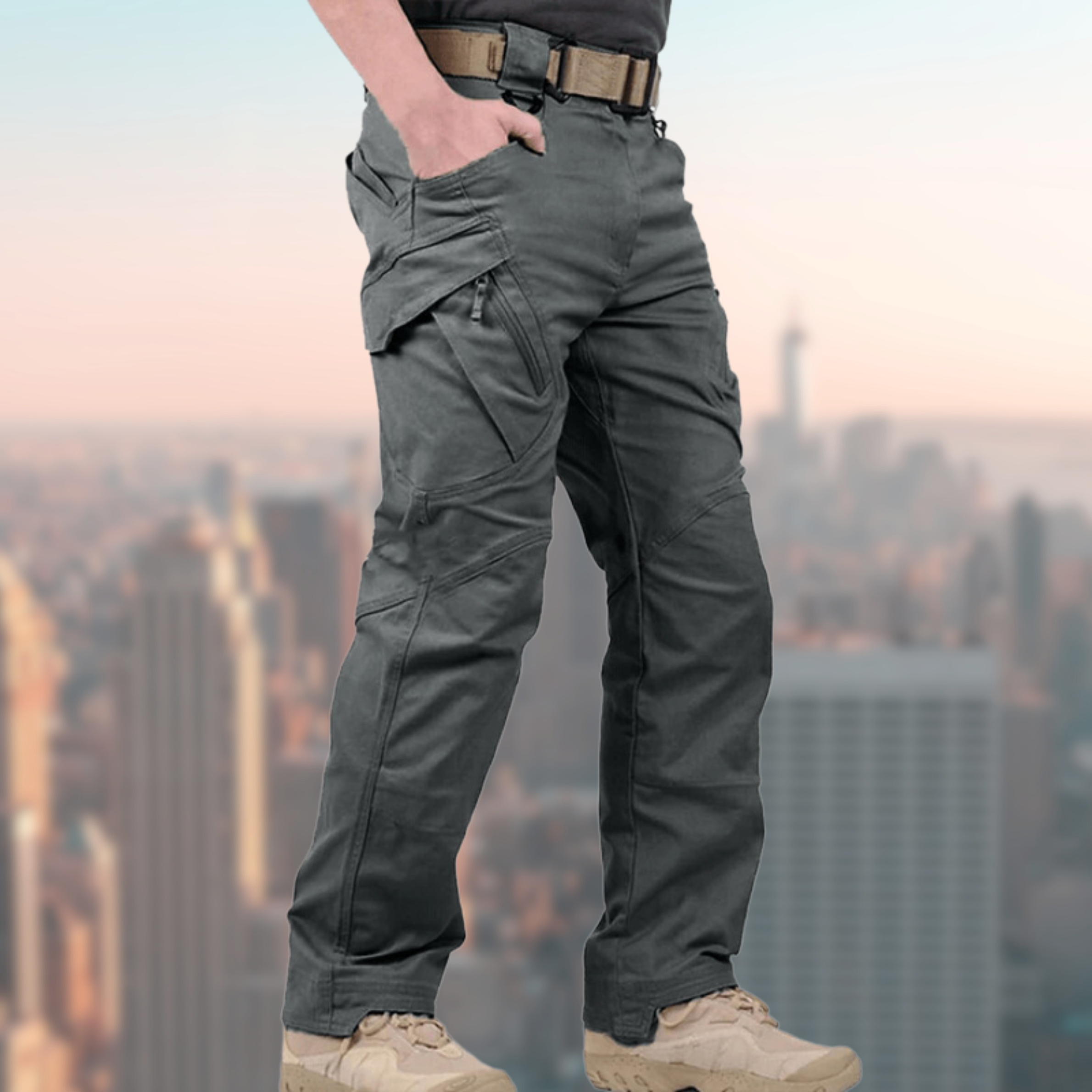 Herren Taktische Cargohose | Gerades Bein für Wandern und Trekking