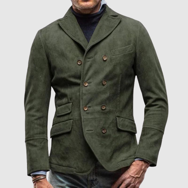 Herren Vintage Zweireihig Blazer Jacke