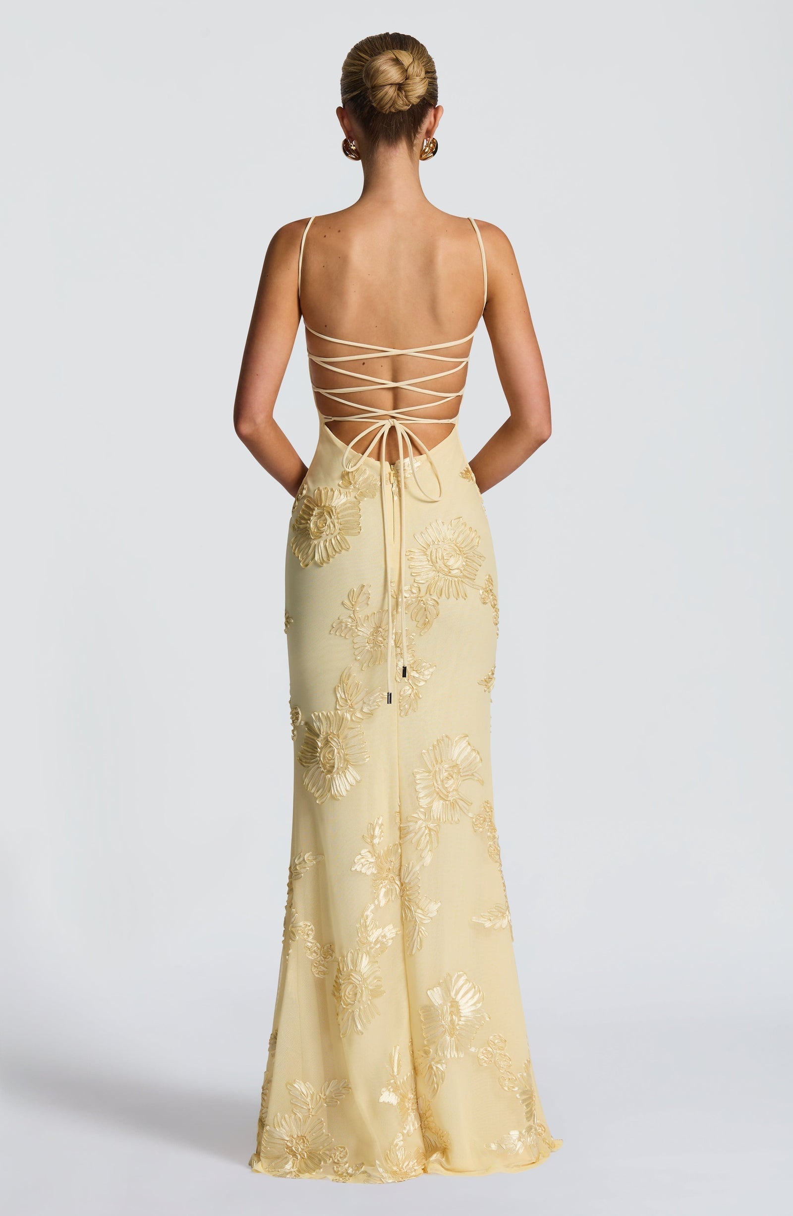 Damen Sommer Spaghettiträgern Maxi Hochzeitsgastkleid