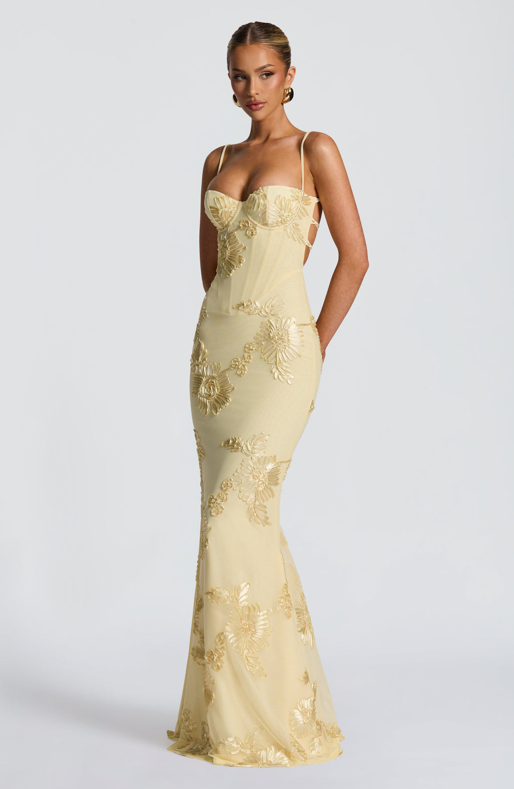 Damen Sommer Spaghettiträgern Maxi Hochzeitsgastkleid