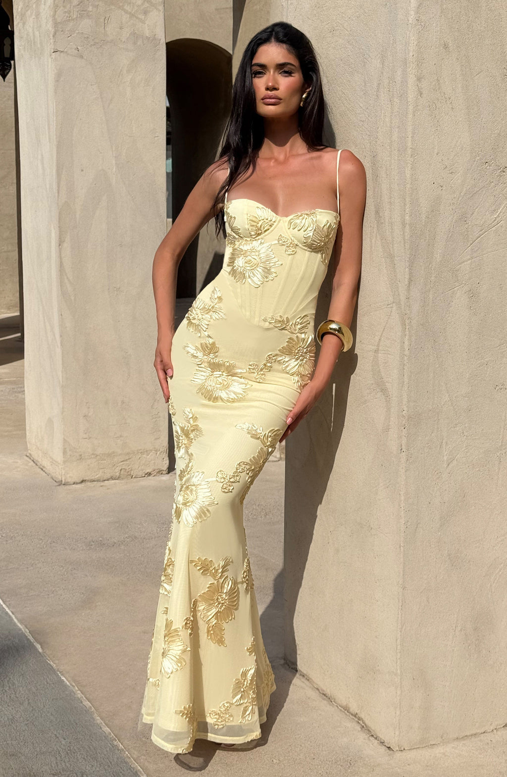 Damen Sommer Spaghettiträgern Maxi Hochzeitsgastkleid