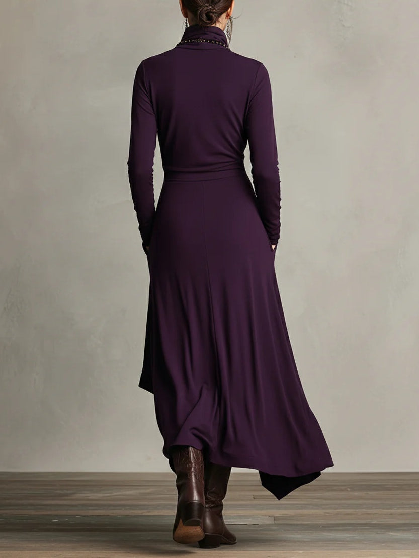 Damen Sommer Asymmetrisch Mehrlagig Maxikleid