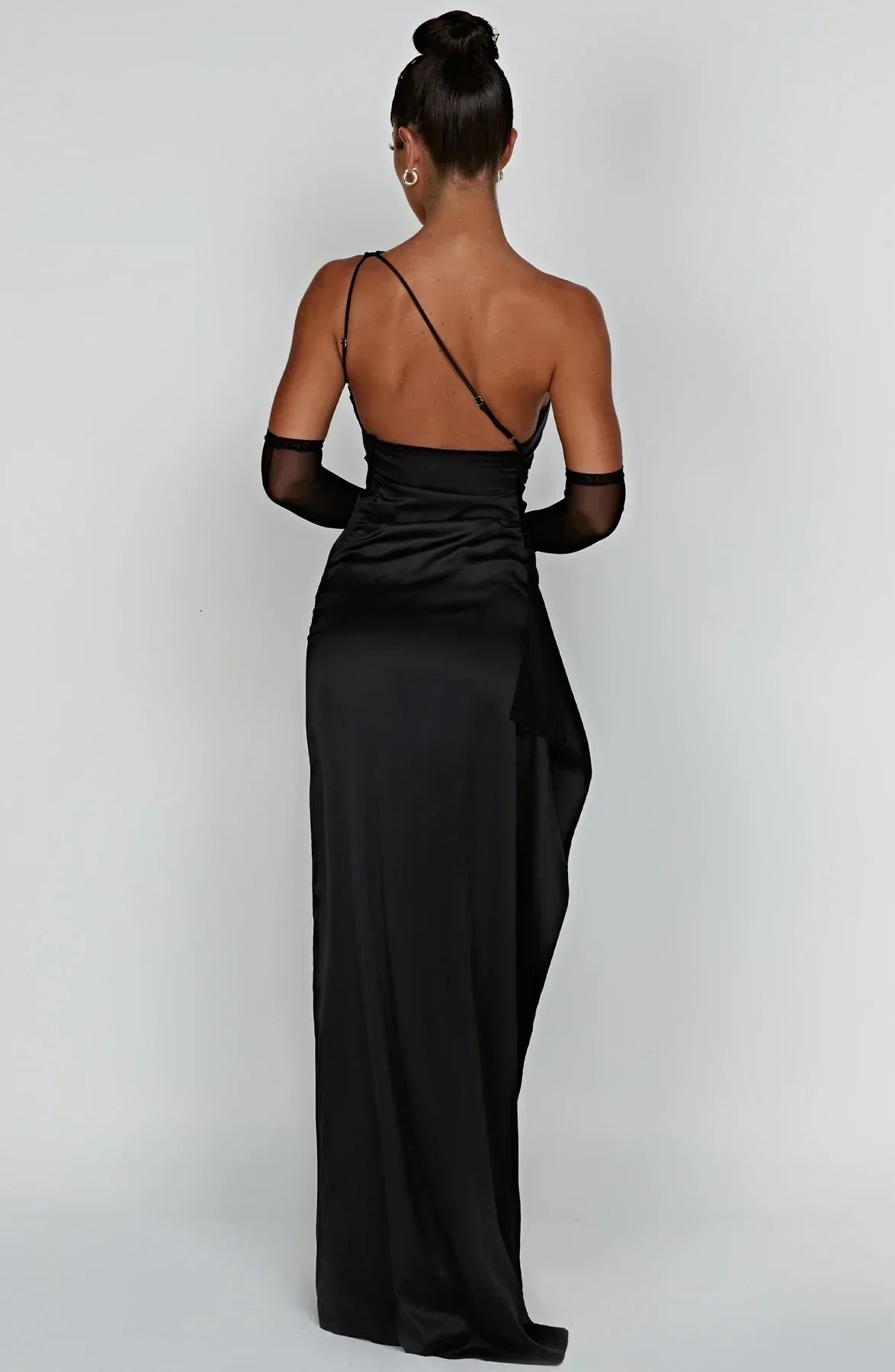 Damen Ein Schulter Drapiert Abendkleid