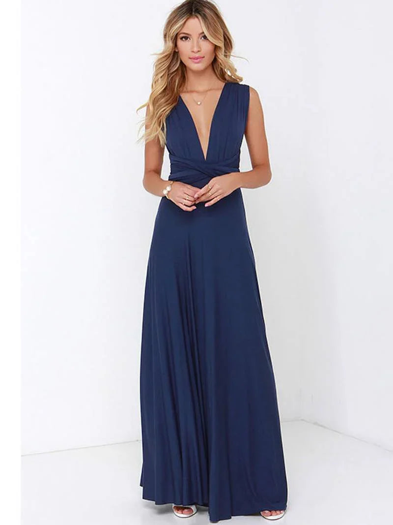 Damen Sommer Hochzeitsgast Maxikleid