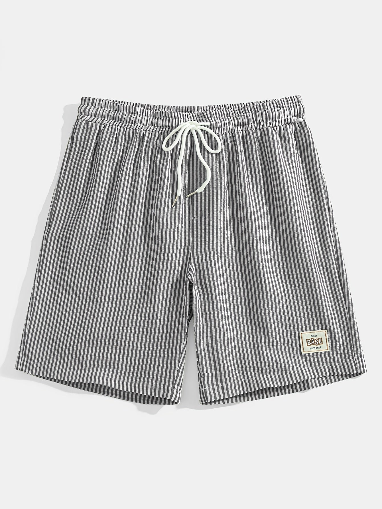 Herren Casual Elastisch Taille Gestreift Sommer Shorts