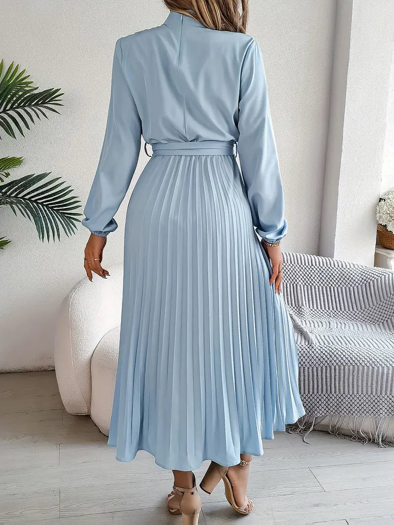 Damen Sommer Plissierter Abend Midikleid
