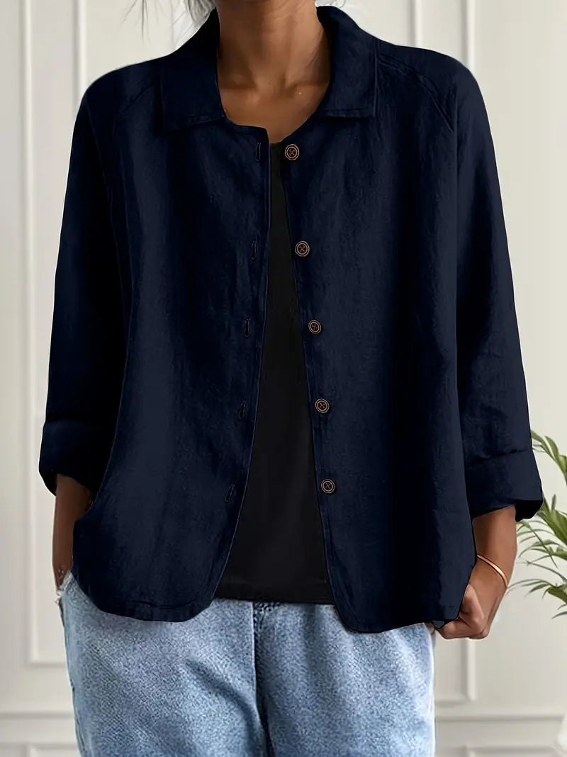 Damen Langarm Elegant Sommer Bluse