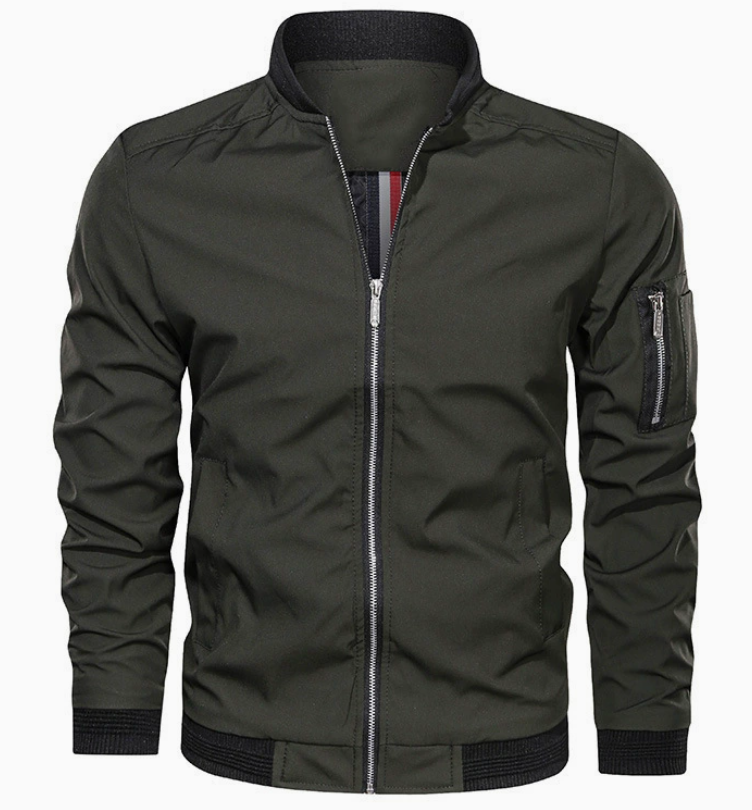 Herren Bomberjacke mit klassischem Schnitt und Reißverschluss