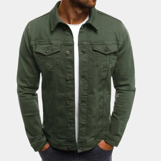 Herren Lässig Knopfleiste Brusttaschen Overshirt