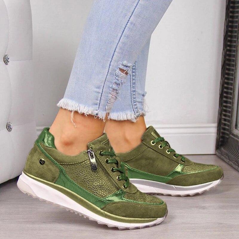 Damen Sommer Orthopädische Plateau Sneaker