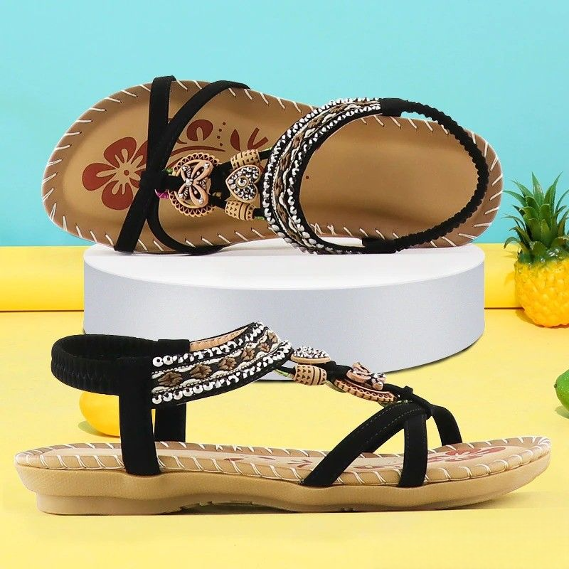 Damen Mehrriemen Orthopädische Boho Sandalen