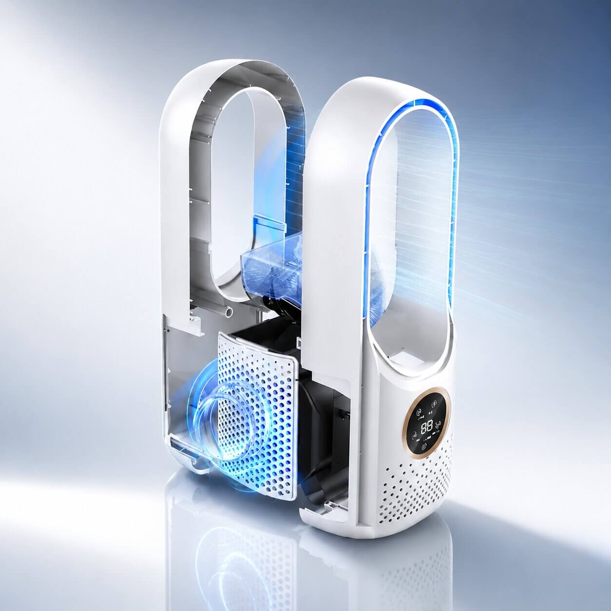 Mobile Turmventilator | Klingenlos Leise Tragbar für den Sommer