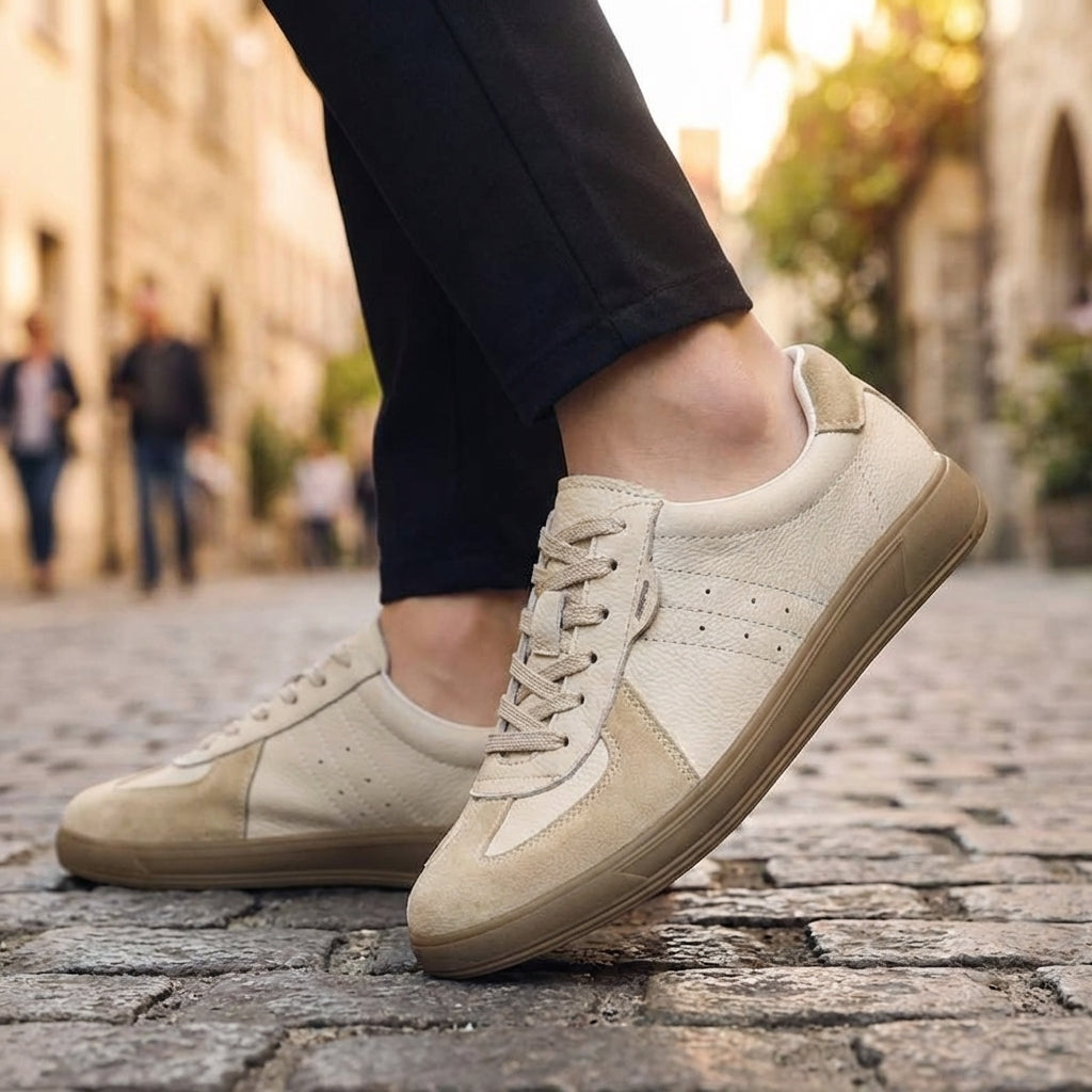 Herren Schnürung Perforiert Casual Sneakers