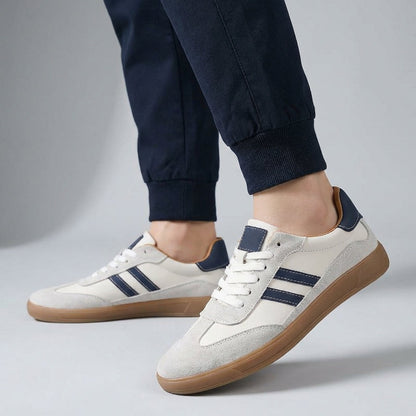 Herren Lässig Schnürung Streifen Sneakers