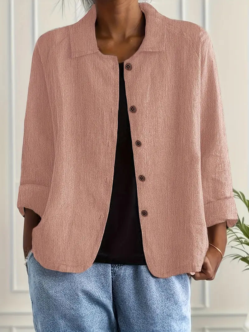 Damen Langarm Elegant Sommer Bluse