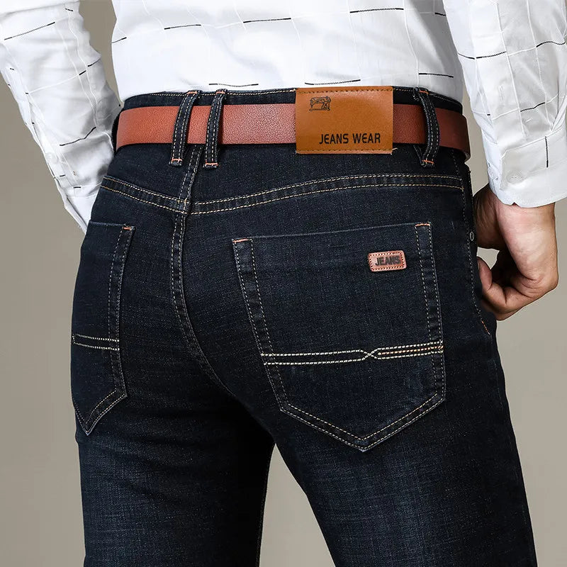 Casual Straight Leg Stretch Jeans für Herren