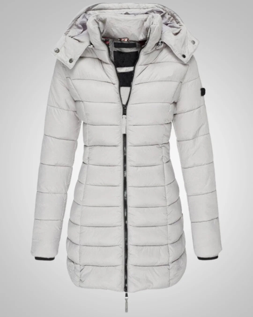 Ella | Damen Lange Kapuzen Winter Daunenjacke