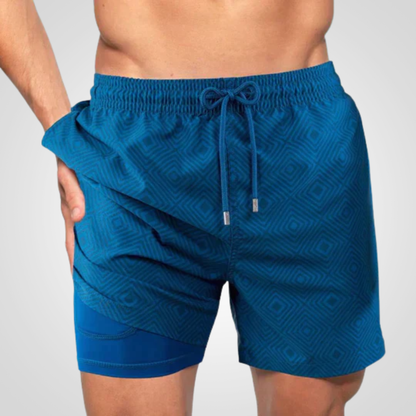 Damian | Herren Sportlicher Slim Fit Badehose mit Innenfutter