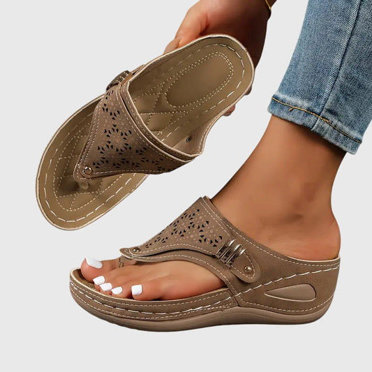 Damen Lässig Orthopädsiche Plateau Sandalen