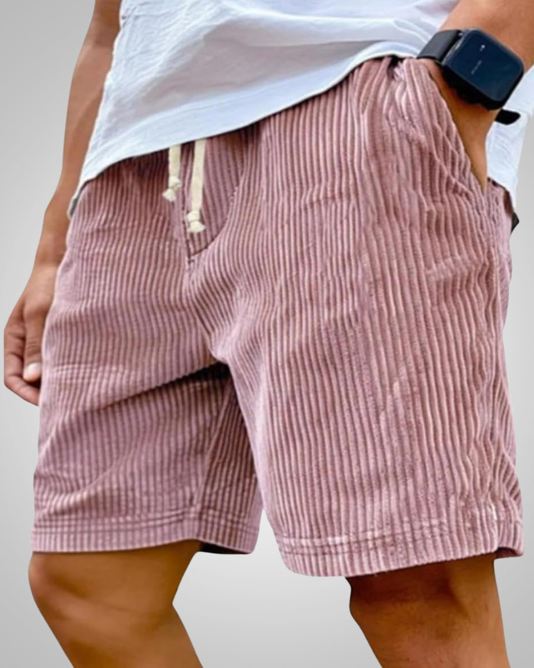 Herren Leichte Cord Sommer Bermuda Shorts