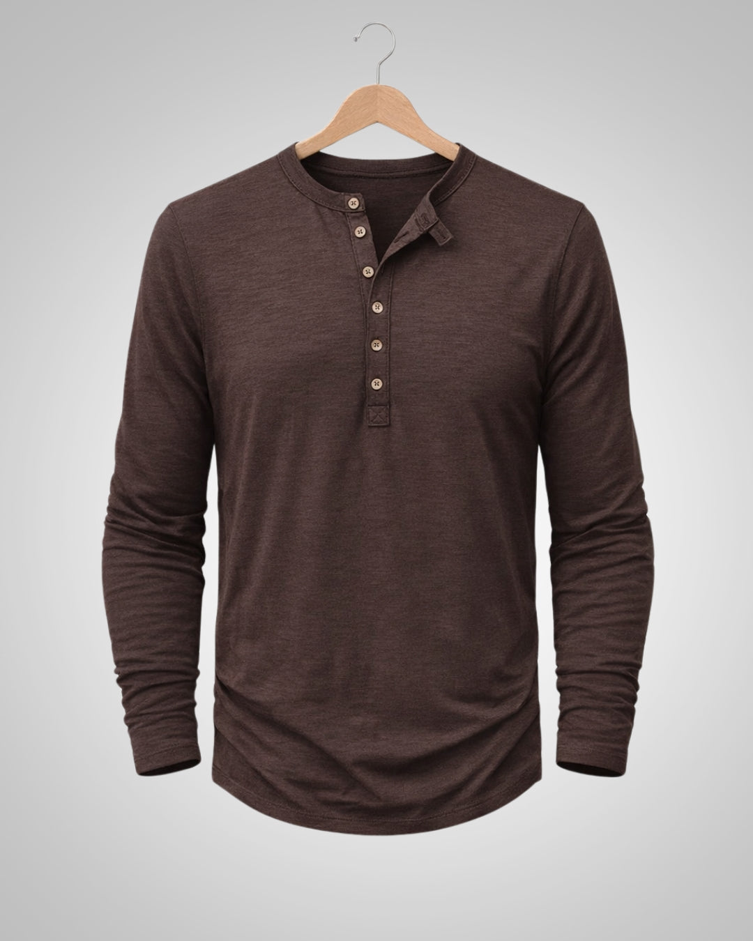 Sam | Herren Casual Henley Rundhalsshirt
