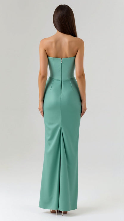 Damen Festliches Korsett Maxi Hochzeitsgastkleid