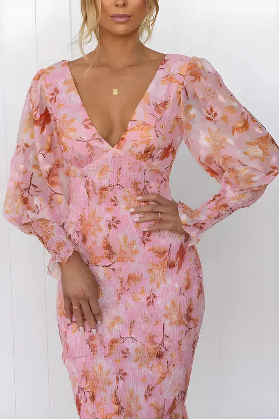 Gisela | Damen Sommer Drapiert Hochzeitsgastkleid