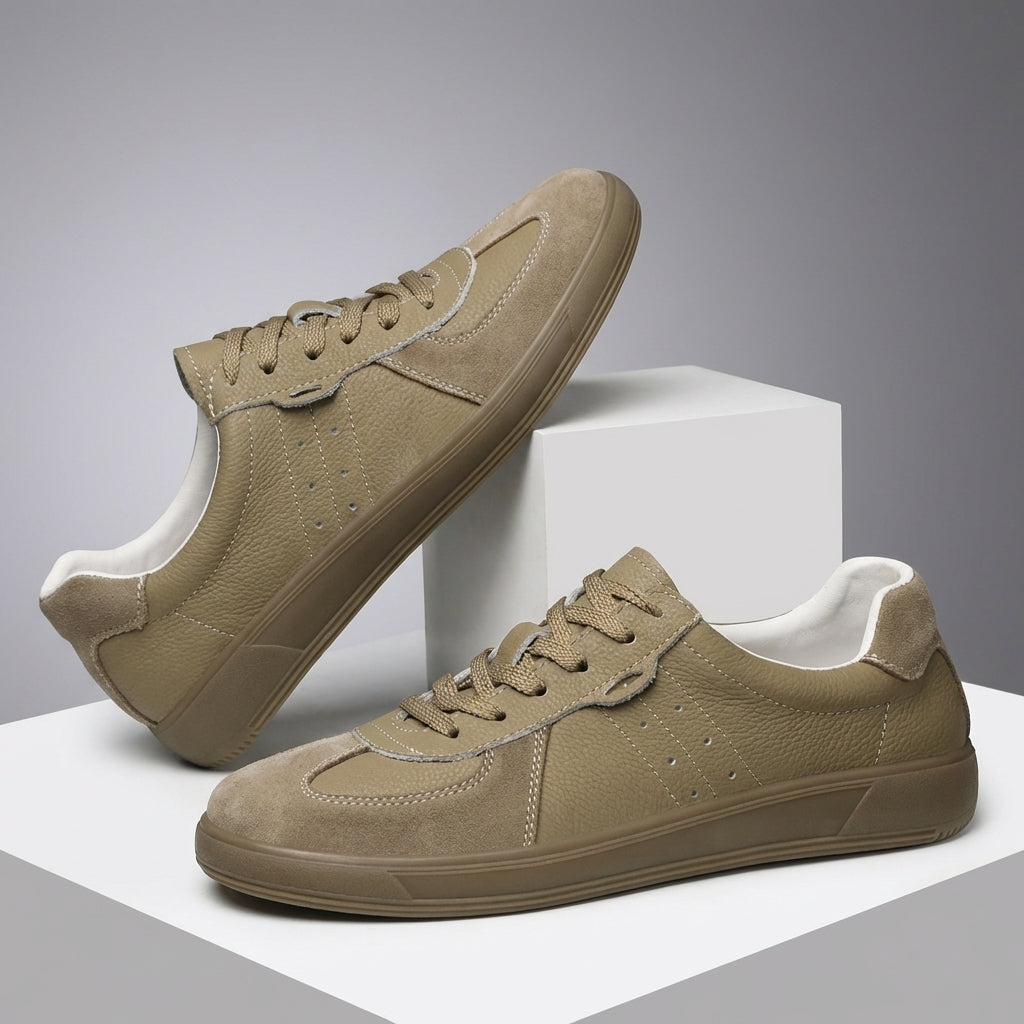 Herren Schnürung Perforiert Casual Sneakers