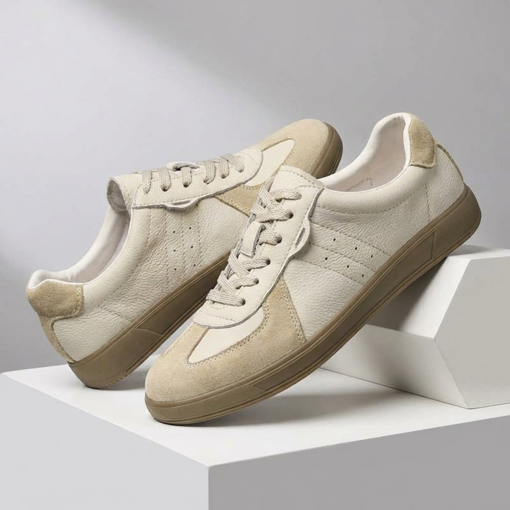 Herren Schnürung Perforiert Casual Sneakers