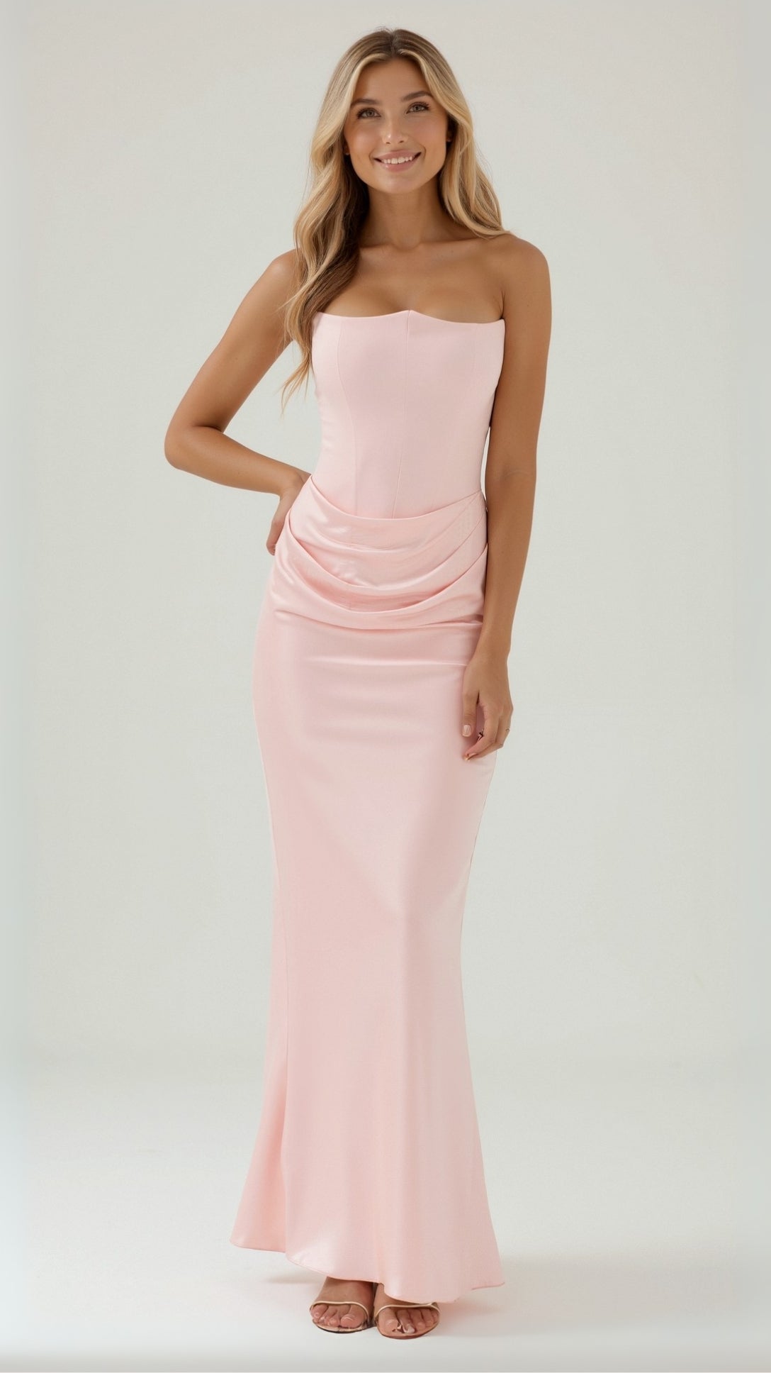 Damen Festliches Korsett Maxi Hochzeitsgastkleid