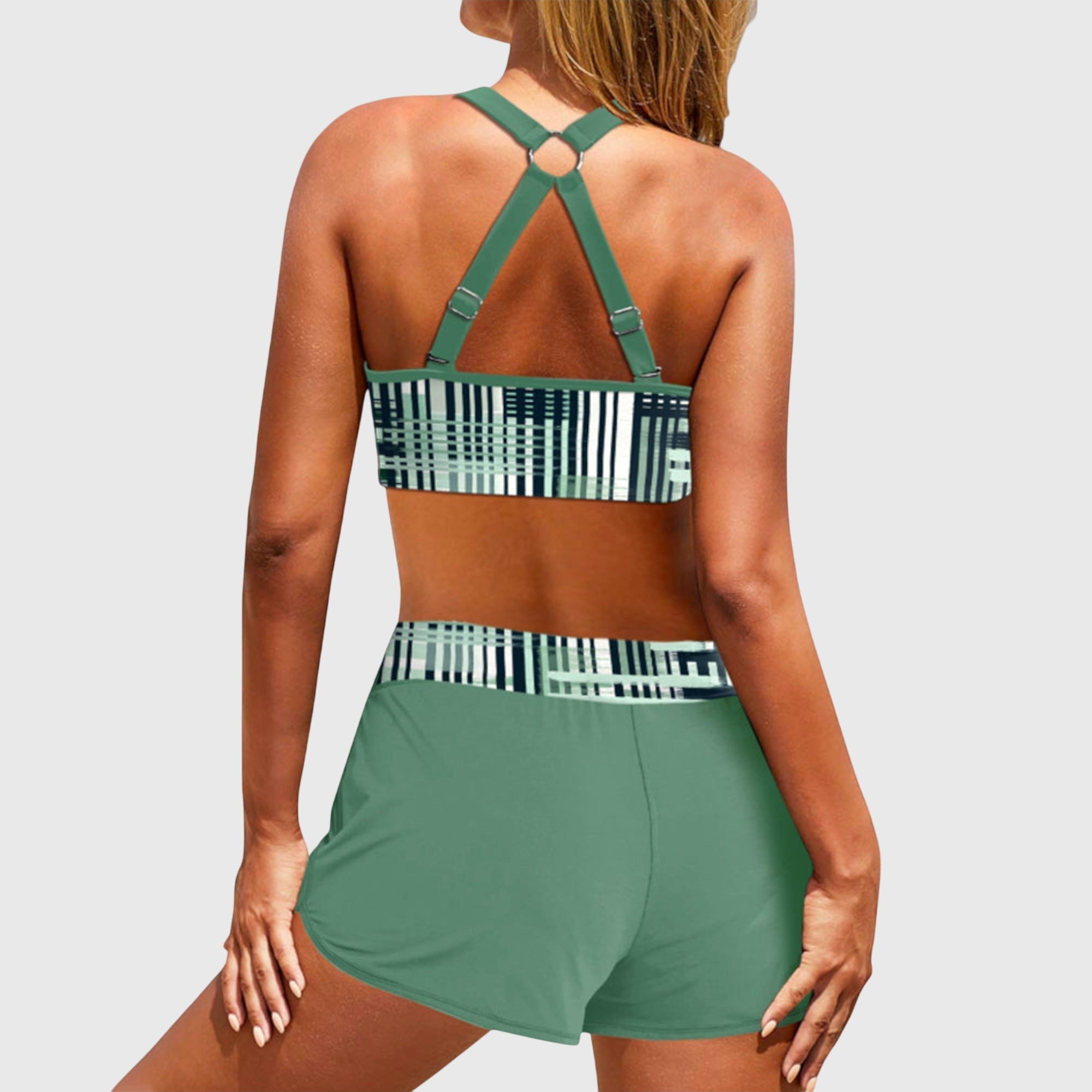 Damen Sommer Kreuzrücken High Waist Bikini
