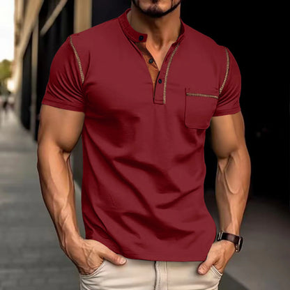 Herren Sommer Kurzarm Slim Fit Poloshirt
