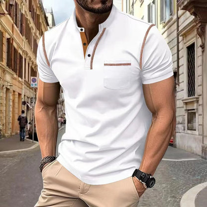 Herren Sommer Kurzarm Slim Fit Poloshirt