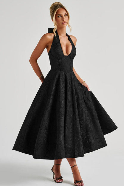 Lena | Damen Elegantes A-Linien Hochzeitsgast Kleid